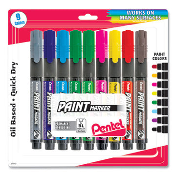 Pentel® Opaque Bullet Tip Paint Markers, Medium Bullet Tip, Assorted Colors, 9-pack freeshipping - TVN Wholesale